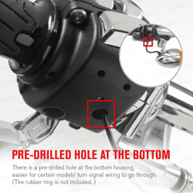 Handlebar switch housing for 96-13 XL 08-12 XR 96-11 Dyna Softail 96-13 Road King Harley Davidson black #70222-96B