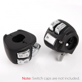 Handlebar switch housing for 96-13 XL 08-12 XR 96-11 Dyna Softail 96-13 Road King Harley Davidson black #70222-96B