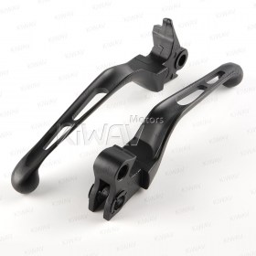 short slotted cut hand control levers all matt black compatible with Harley Davidson  '96-'03 XL '96-'17 Dyna®  '96-'14 Softail® and '96-'07 Touring models