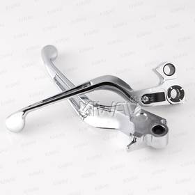 long slotted cut hand control levers chrome compatible with Harley Davidson  '96-'03 XL '96-'17 Dyna®  '96-'14 Softail® and '96-'07 Touring models