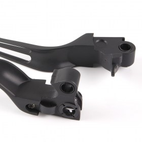 long slotted cut hand control levers all matte black compatible with Harley Davidson  '96-'03 XL '96-'17 Dyna®  '96-'14 Softail® and '96-'07 Touring models