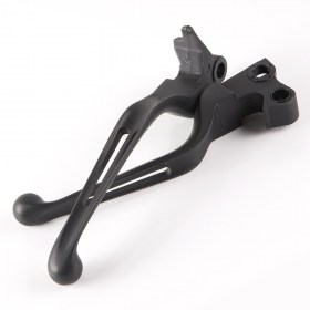 long slotted cut hand control levers all matte black compatible with Harley Davidson  '96-'03 XL '96-'17 Dyna®  '96-'14 Softail® and '96-'07 Touring models