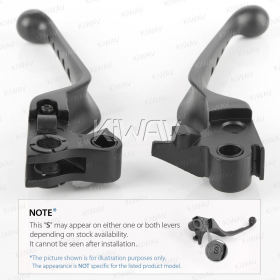 Edge cut hand control levers all black compatible with Harley Davidson  '96-'03 XL '96-'17 Dyna®  '96-'14 Softail® and '96-'07 Touring models