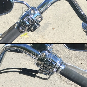 switch housing cover chrome compatible with Harley Davidson 14-later XL '12-'17 Dyna® '11-'24 Softail® improved from #71826-11