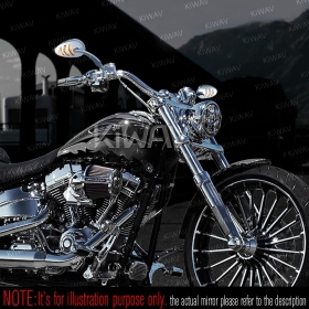 Arrow chrome LED mirrors compatible with Harley Davidson