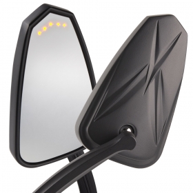 turn signals: LED付きバイクミラー フラッシュ シリーズ