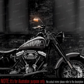 Flash black LED mirrors compatible with Harley Davidson