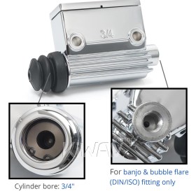 Harley Rear Brake Kelsey style aftermarket Master Cylinder 3/4 inch